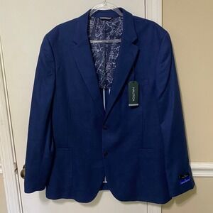 Nautica Active Stretch Suit Jacket Blazer 48R Blue Sport Coat Resort Wear Casual